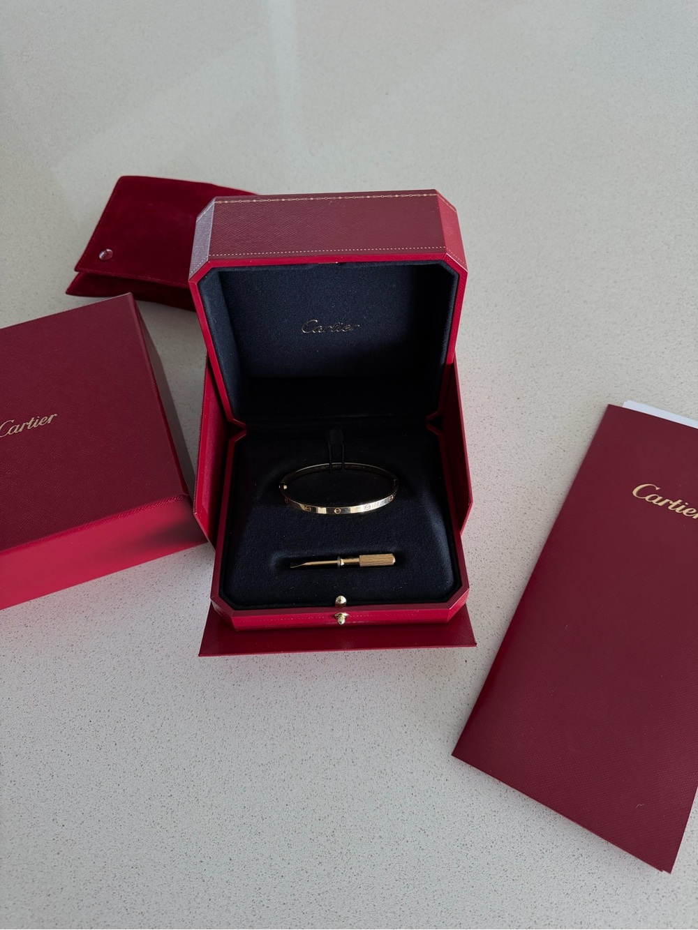 Cartier Love Bracelet, Small Size Gold Bracelet Like New - Picture 7 of 8
